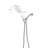 Handheld Shower Faucet In - 6 Spray Modes, Detachable, Include Arm Square Shape Settings, Powerful Showering, Clean Mounted