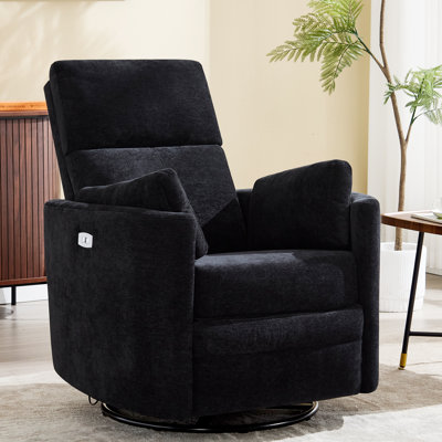 Fauteuil inclinable pivotant électrique avec coussins ajustables