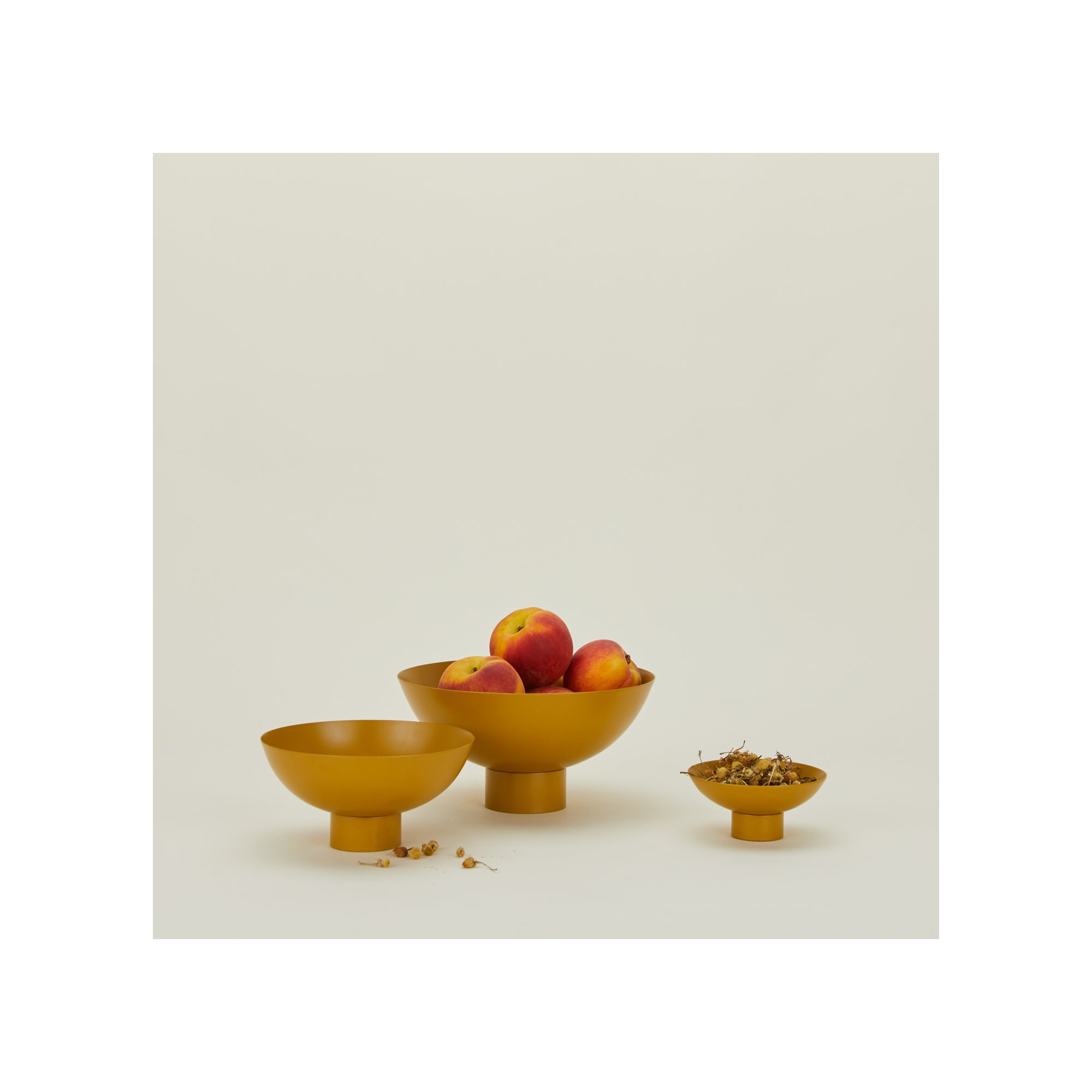 Essential Footed Bowl - Large, 2" H x 4" W, Mustard
