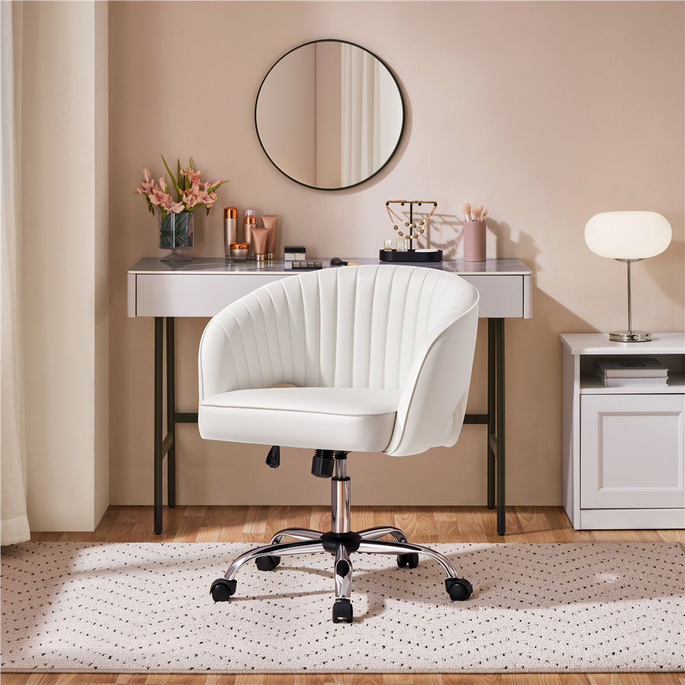 Swivel Office Task Chair with Adjustable Height and Padded Cushion