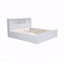 Structure de lit plateforme très grand en bois, tête de lit multi-rangement, USB-186041374