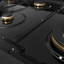 ZLINE Designer 48 in. Paramount Gas Rangetop in Black Satin Steel with Black and Bronze Accents-308744436