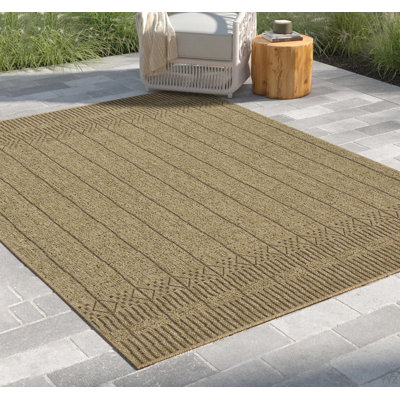 Earth GC_NTL1009 Jute/Mocha 5 Ft. 3 In. X 7 Ft. 3 In. Indoor/Outdoor Area Rug