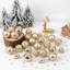 Shatterproof Plastic Christmas Ball Ornaments For Tree, Baubles With Assorted Finishes, Lightweight Hanging Holiday Decor For Xmas Tree Styling, Gold