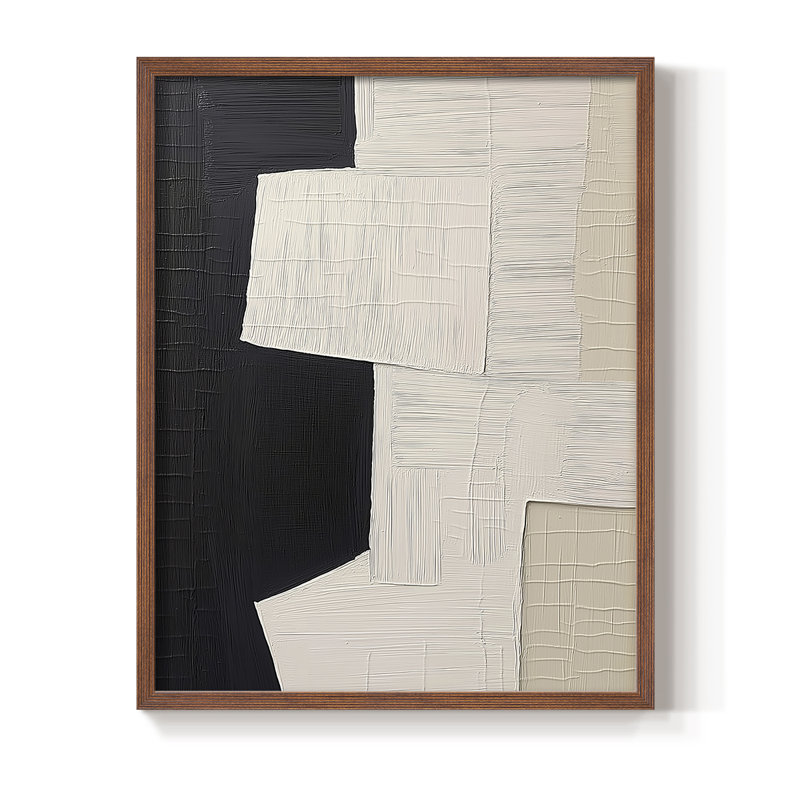 "ABSTRACT Series DCLxxvii" par J Paul, Noyer, H 15 po x l 12 po