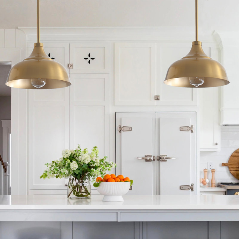 Aneiro 1 - Light Brass Dome Pendant