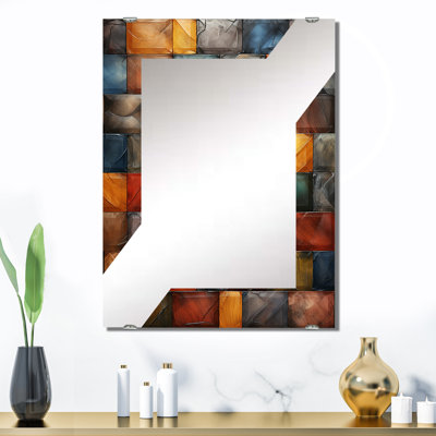 Barcenas - Miroir mural décoratif à carreaux abstraits