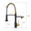 Robinet d'évier de cuisine à un trou à poignée simple Topcraft avec bec d'eau purifiée-94118632