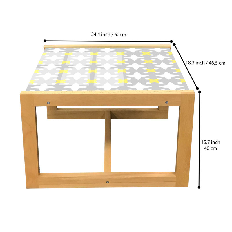 Isabella-Rae Trestle Coffee Table, 40cm H x 46.5cm W x 62cm D