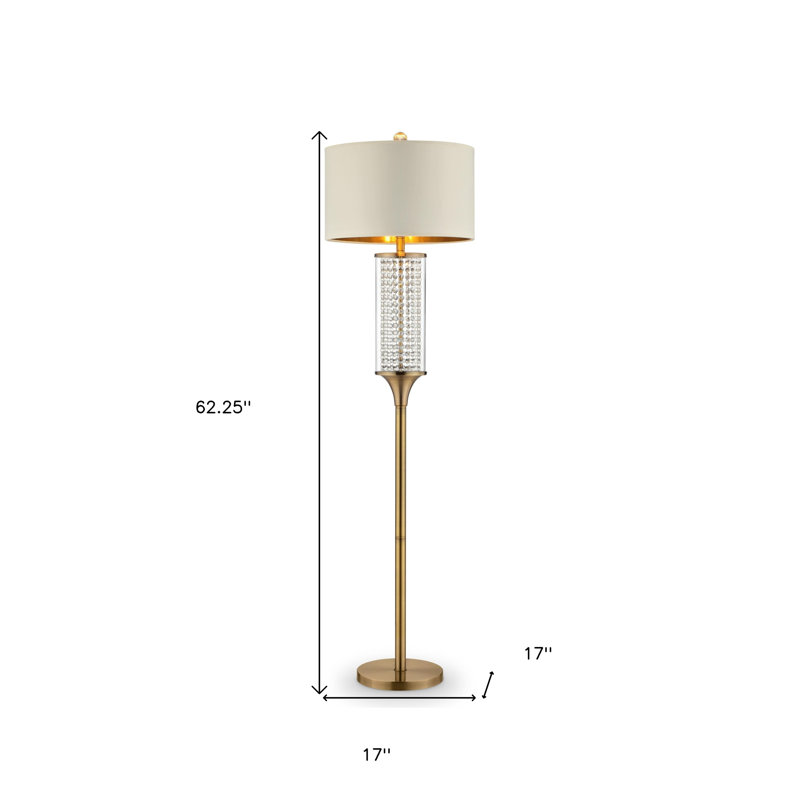 Derf 62.25'' Gold Traditional Floor Lamp