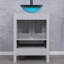Ensemble de meuble-lavabo simple 24 po avec lavabo vasque, robinet et drain-1046361102