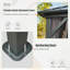 Pavillon de jardin en acier galvanisé avec double toit en pente-90288161-92597326