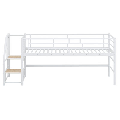 Anesia Metal Slat Storage Bed