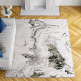 Kira Abstract Gray/Gold Area Rug