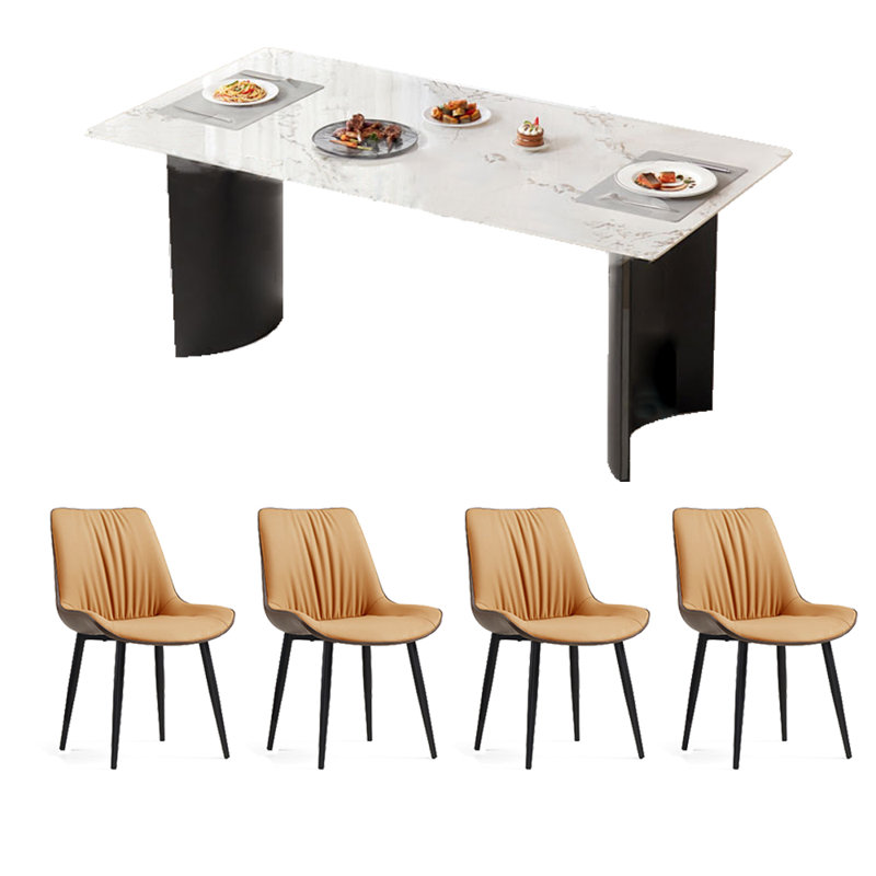 Table de salle à manger et chaise Simple Rock Plate, H 29,5 po x L 70,8 po x l 35,4 po