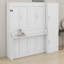 Lit escamotable en bois avec garde-robe, lit escamotable mural peu encombrant avec bureau, station de recharge