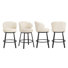 Modern Upholstered Swivel Bar Stools With Metal Frame
