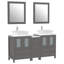  Ensemble de meuble-lavabo double 60 "avec miroir 60"-23188984