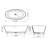 66.9 Inch Freestanding Solid Surface Soaking Bathtub For Bathroom