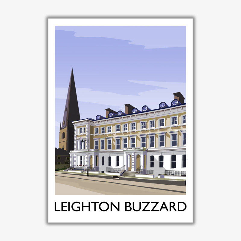 Leighton Buzzard Portrait - Print, 40cm H x 30cm W x 3cm D, No Framed