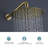 10" Brushed Gold Wall Mounted Knob Handles Shower System With Handheld Shower