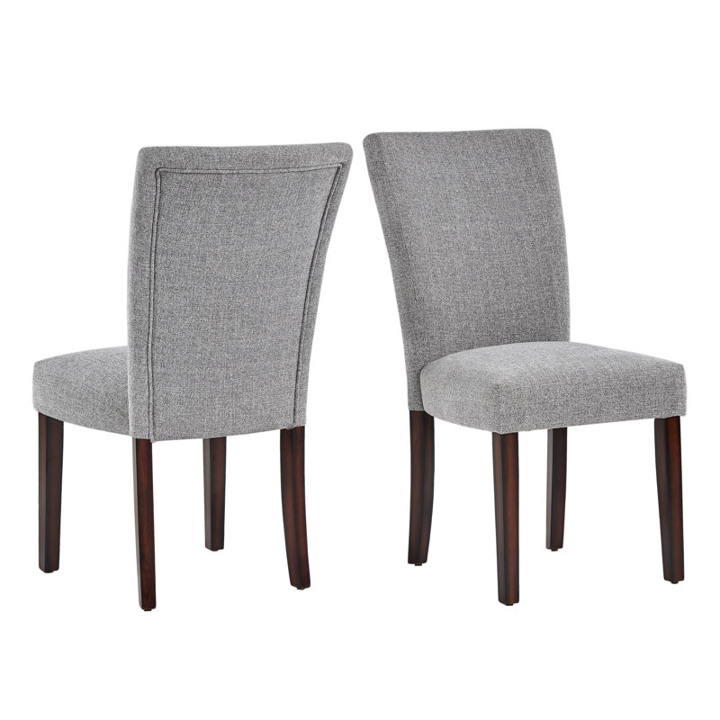 Lancaster 20.5'' H Upholstered Parsons Chair, Polyester Blend Gray 