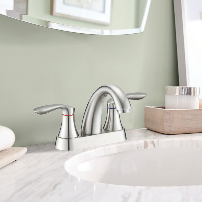 Bathroom Faucet with Drain Assembly, Brushed Nickel