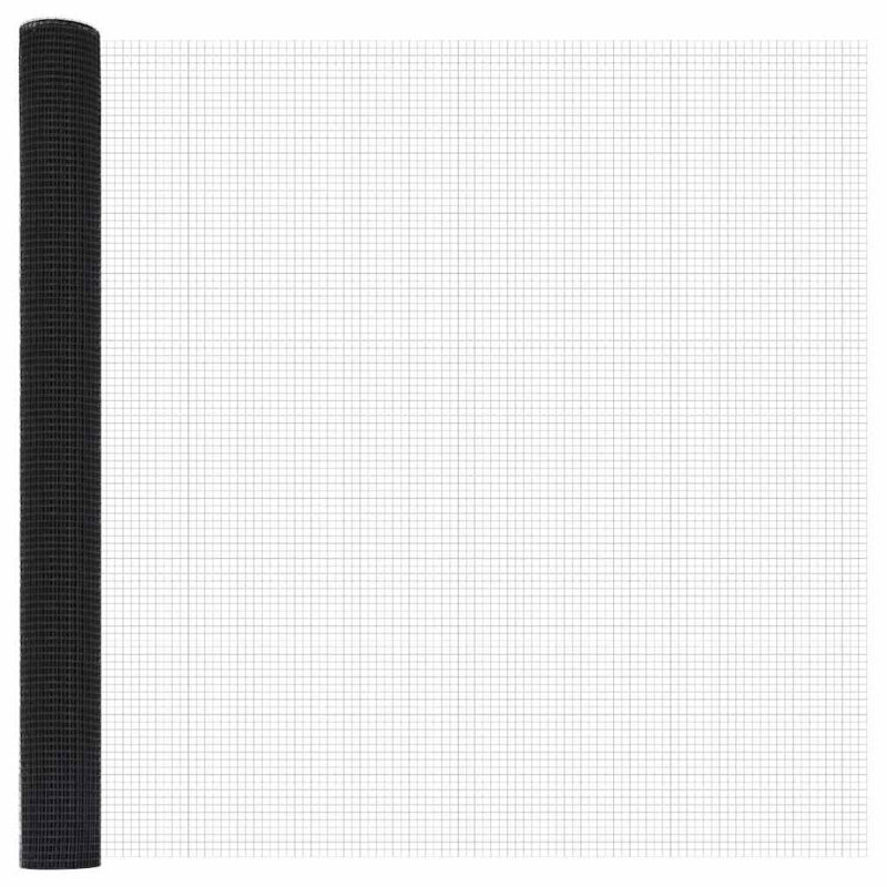 Vidaxl Fence With Posts Steel, Grey, 150cm H x 5000cm W x 2.7cm D