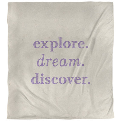 Housse de couette réversible simple "quotes explore"