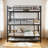 Metal Twin Triple Bunk Bed with Trundle, Heavy-Duty Steel Frame, Safety Guardrails & Dual Ladders, Space-Saving Modern Design-1767714141