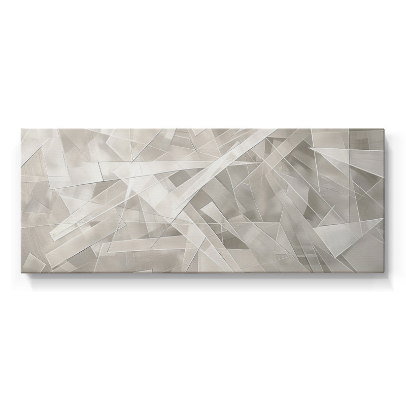 Série abstraite - CXII - Toile tendue avec châssis - Prêt à accrocher, H 20 po x l 50 po