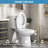 Elongated Toilet Seat, Soft Close Toilet Seat, Quick Release Hinges,One Button for Easy Cleaning, Slow Close Plastic Toilet Seats and Cover,Easy Installation Never Loosen Hinge White Toilet Lid