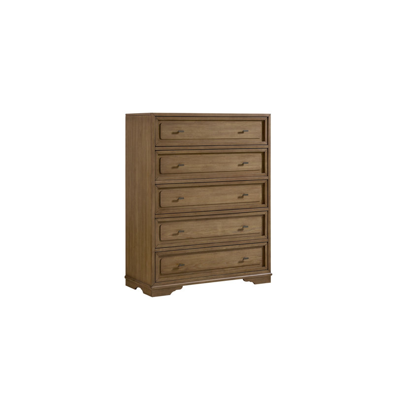 Commode 5 tiroirs Hickory - Amande, Amande