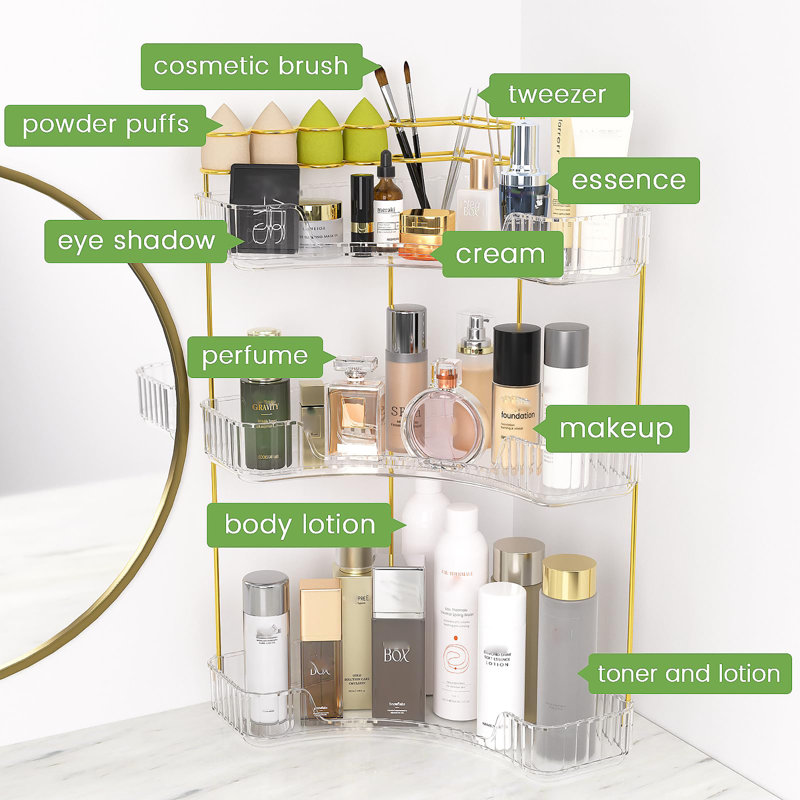 Makeup Organizer for Vanity, Clear