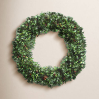Faux Fir Lighted Wreath