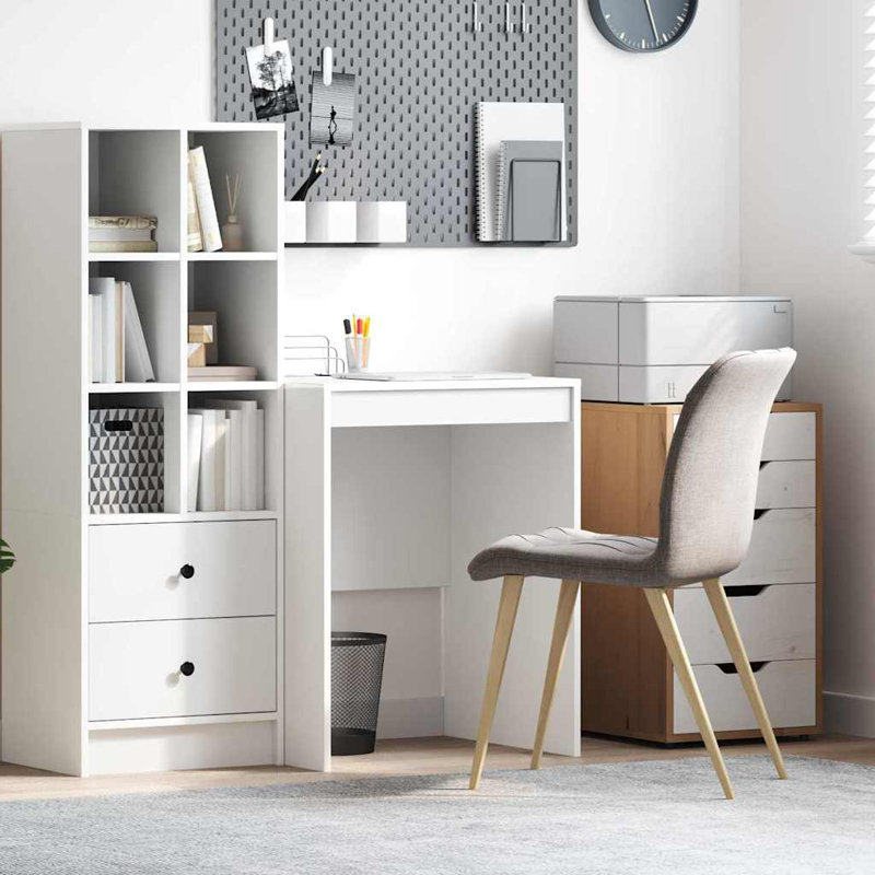 Computer Desk, 76 cm H x 60 cm W x 50 cm D, White