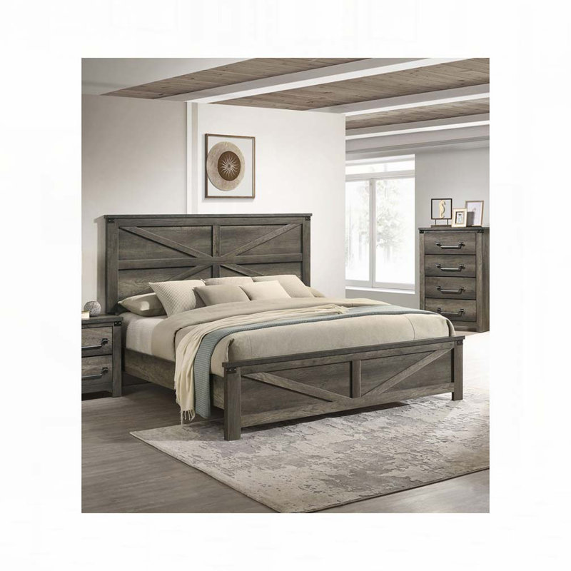 Rustic Wood Platform Bed