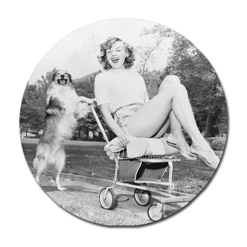 50's Getting Around - Photograph on Glass, 46" H x 46" W x 2.5" D