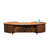 94.49"Modern Curved Solid Wood Ash Executive Desk