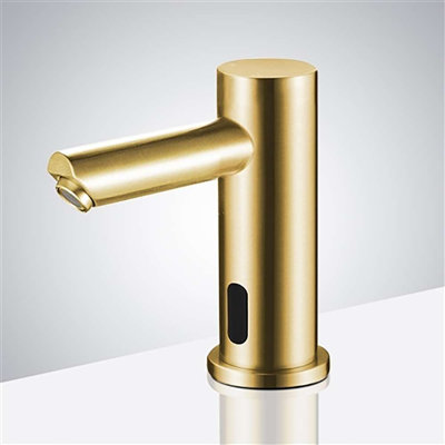 BathSelect Hospitality Solo Commercial Automatic Brushed Gold Touchless Sensor Faucet