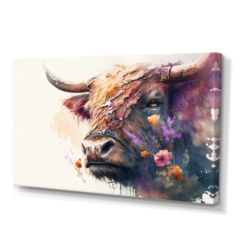 Buffalo in the Wild I - reproduction sur toile, L 32 po x H 16 po, Toile tendue