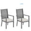 4 chaises de patio en aluminium résistant aux intempéries de 58 cm (23 pouces) avec structure grise et coussins, idéales pour les vérandas, terrasses et jardins.