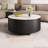 Round Movable Coffee Table with Casters
