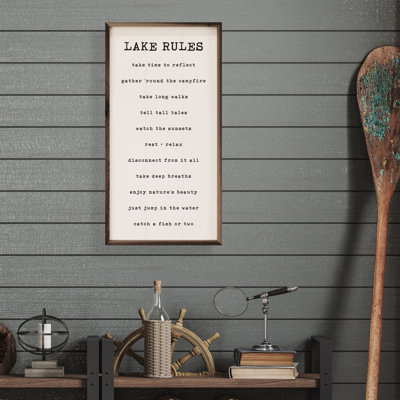 Lake Rules - blanc