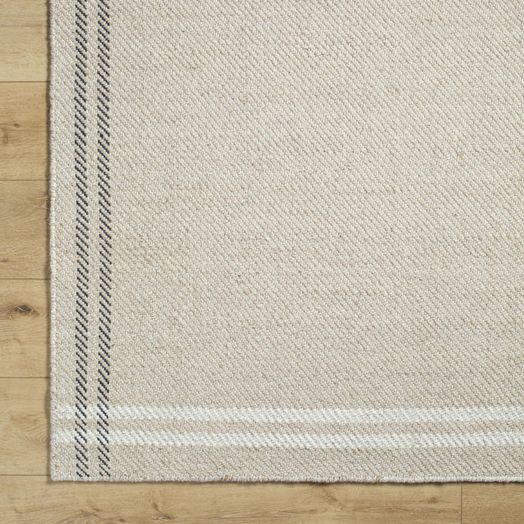 Lavande Wool Area Rug in Ivory/Black/Beige