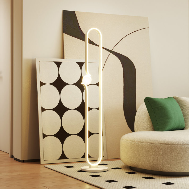 145cm Painted LED Arched Floor Lamp