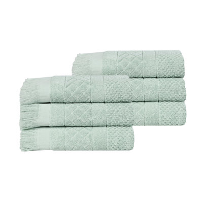 Essuie-mains à motif géométrique Blue Nile Mills, lot de 6
