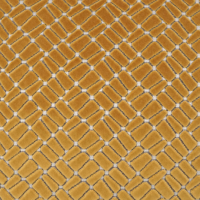 Melvin Square Pillow Cover & Insert, Mustard, Square 24"