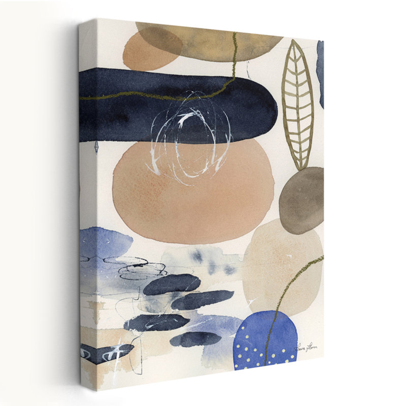 Feuilles et pierres contemporaines et modernes IV, H 60 po x l 40 po