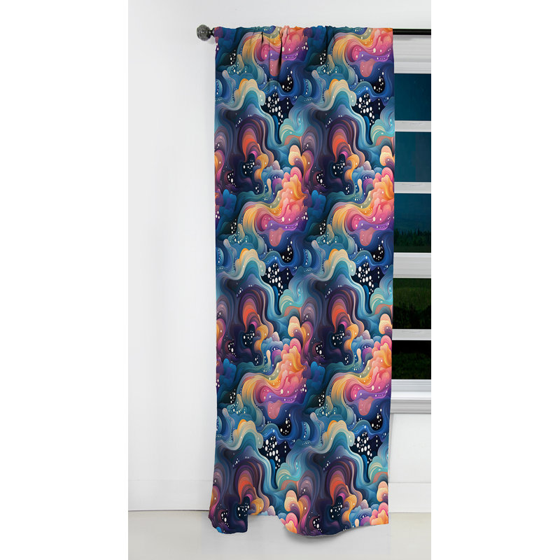 Rideau occultant géométrique Celestial Dreams, L 52 po x L 95 po